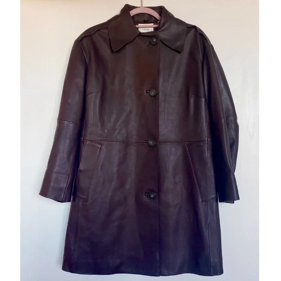 Vince Leather Coat - Picture 7 of 11